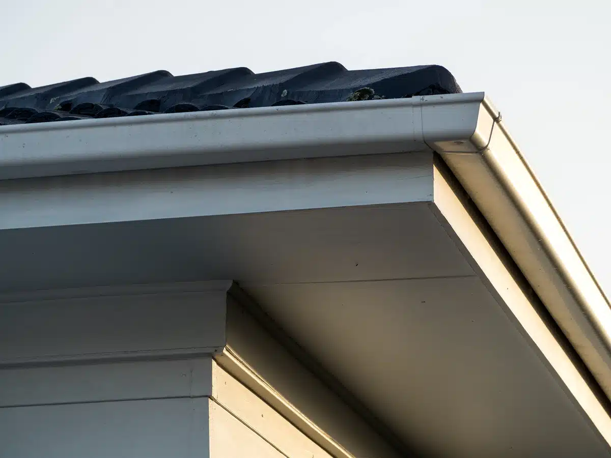 close up to roof components