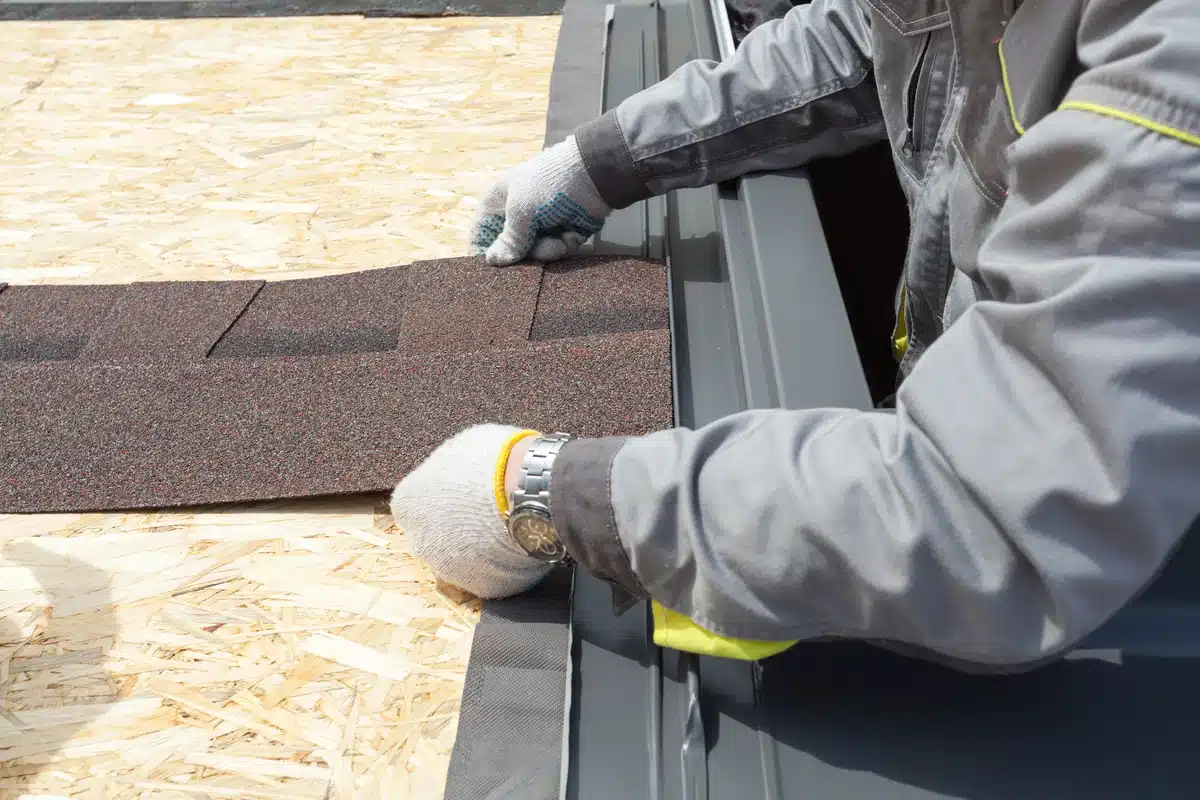 installing asphalt shingles on a roof